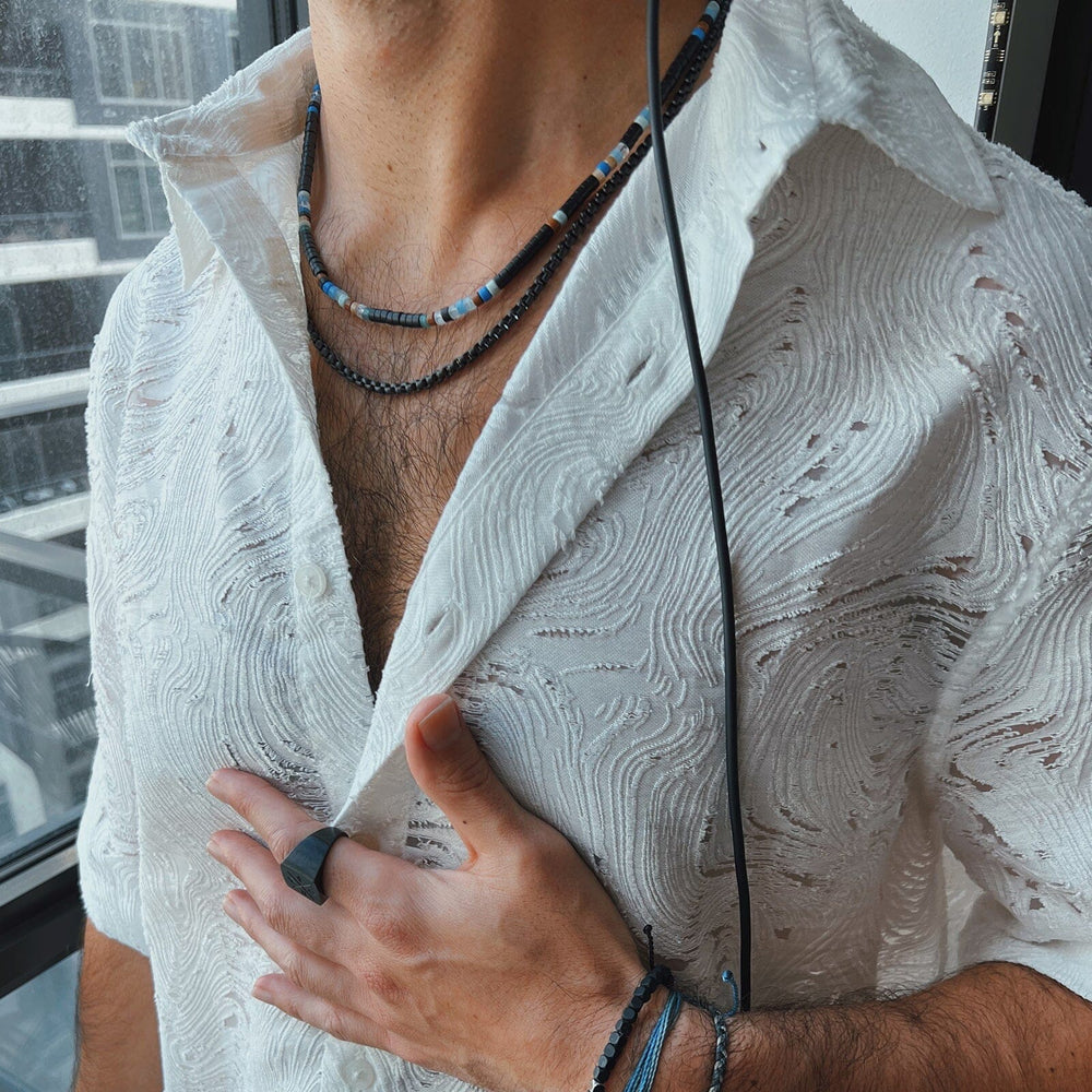 Long beaded pendant necklace for men - Inspire Uplift